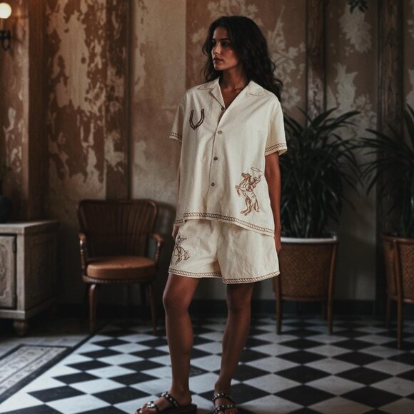 Free People The Tales Yeehaw Embroidered Cowboy Shirt 🤠 - Picture 5 of 12